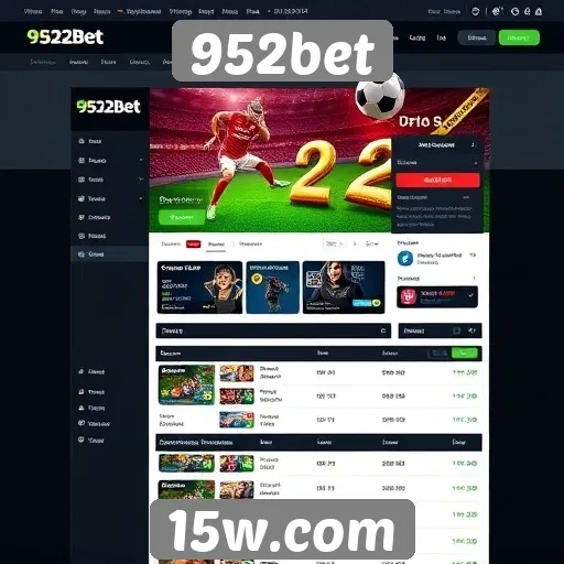 Análise da interface do usuário do site 952bet