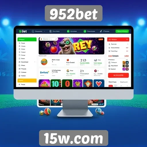 Analise da interface do usuário do site 952bet